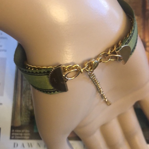 ❤️Repurposed authentic Gucci Ribbons. Stainless Steel Bracelet 🔥 - Picture 2 of 4